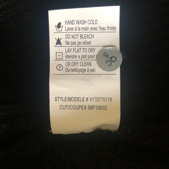 VINCE Black Ribbed Draped Cardigan - Size Small - Picture 7 of 8